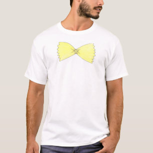 Camiseta Bow Tie Bowtie Pasta da forma a comida italiana Te
