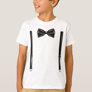 Camiseta Bow Tie Con Suspendedores - Bowtie Para Bodas