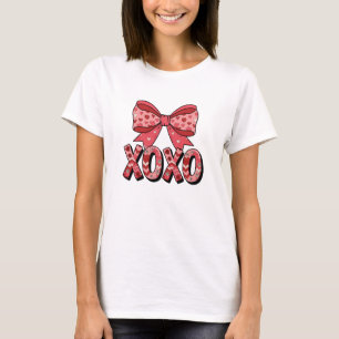 Camiseta Bow XOXO Corazones Cute Amor Dulces Chicas Mujeres