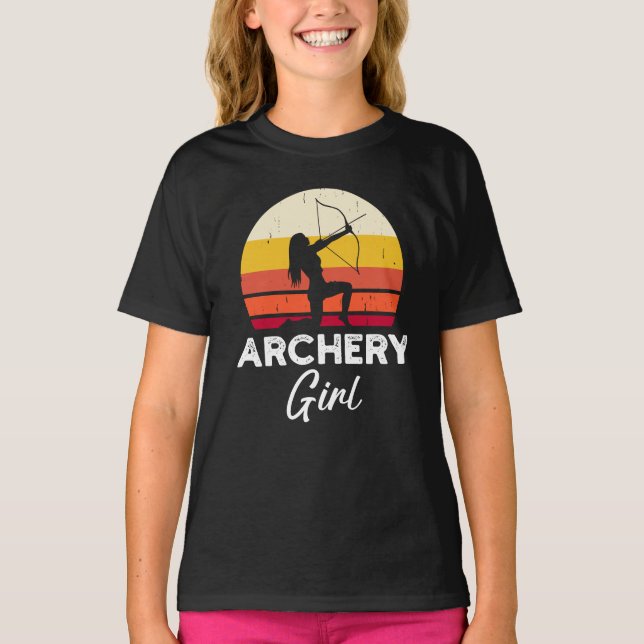Camiseta Bow y Arrow, Chica de tiro con arco (Anverso)