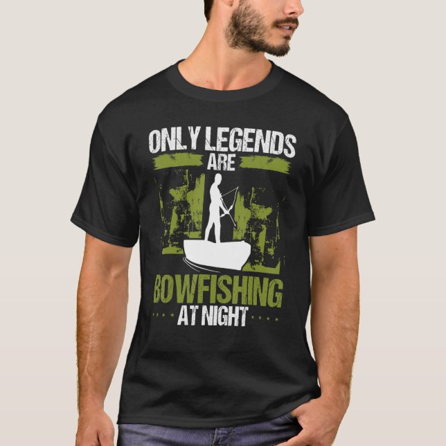 Camiseta Bowfisher Only legends are Bowfishing Airboat Fish (Anverso)