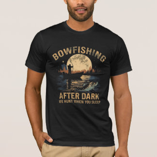 Camiseta Bowfishing After Dark Moon Nature Silueta