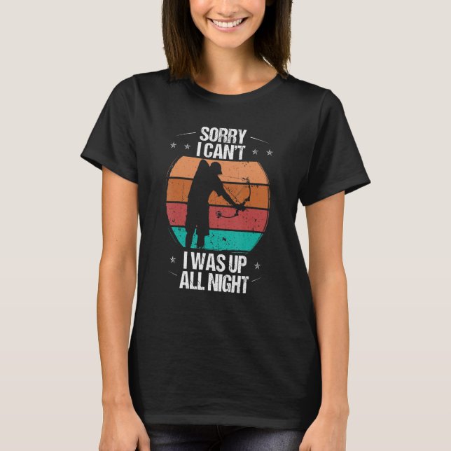 Camiseta Bowfishing at Night Sorry I cant Bowfisher Bow Hun (Anverso)