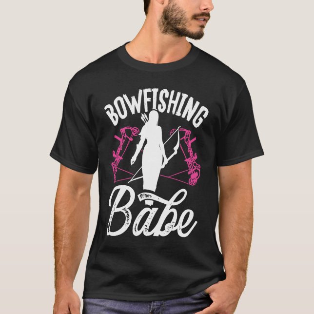 Camiseta Bowfishing Babe Women Girl Bowfisher Bowhunter Arc (Anverso)