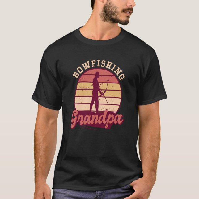 Camiseta Bowfishing Grandpa Bow Fishing Grandfather  4 (Anverso)