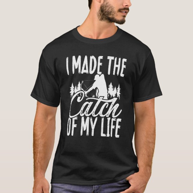 Camiseta Bowfishing Just Married Catch of Life Bowfisher Bo (Anverso)