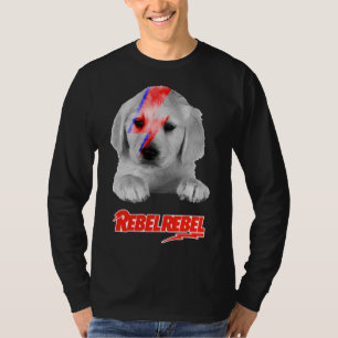 Camiseta Bowie Ziggy Labrador recupera animal rebelde