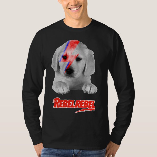 Camiseta Bowie Ziggy Labrador recupera animal rebelde (Anverso)