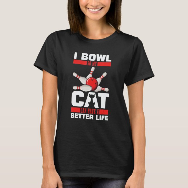 Camiseta Bowler Cat Alley Team   League Bowling (Anverso)