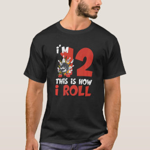 Camiseta Bowler de 12 años duodécimo cumpleaños niños bolic