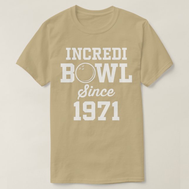 Camiseta Bowler de 51 años de edad 1971 51º cumpleaños (Diseño del anverso)