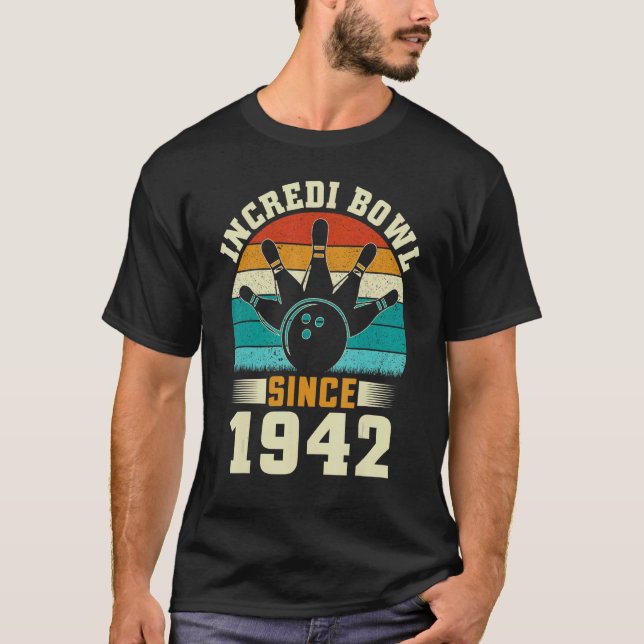 Camiseta Bowler de 80 años 1942 80º cumpleaños (Anverso)