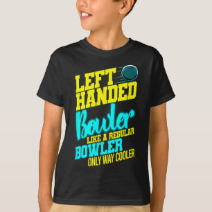 Camiseta Bowler de la izquierda con el tazón de tazón de Hu