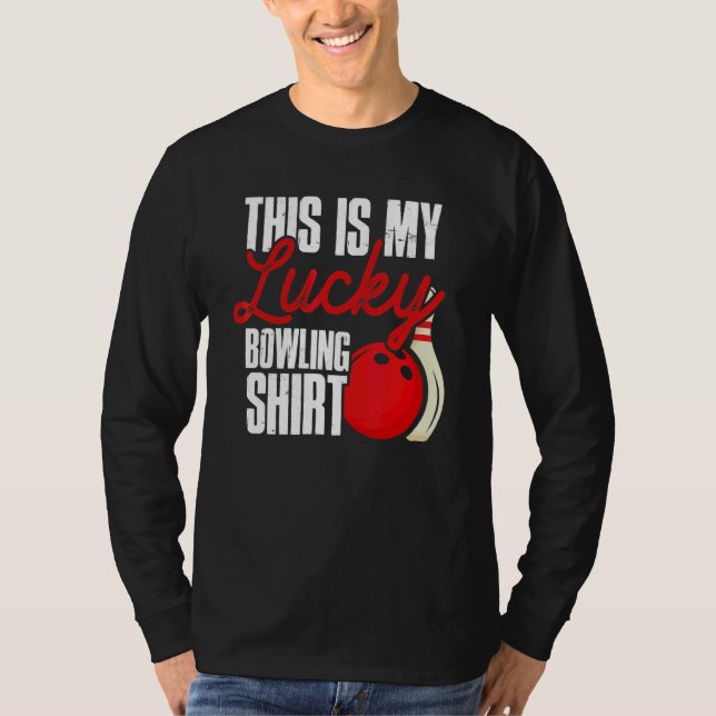 Camiseta Bowler Esta Es Mi Afortunada Bolera (Anverso)