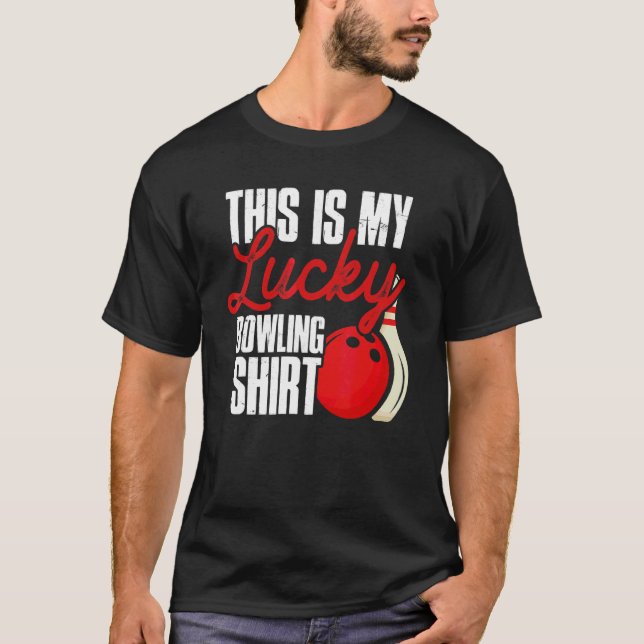 Camiseta Bowler Esta Es Mi Afortunada Bolera (Anverso)