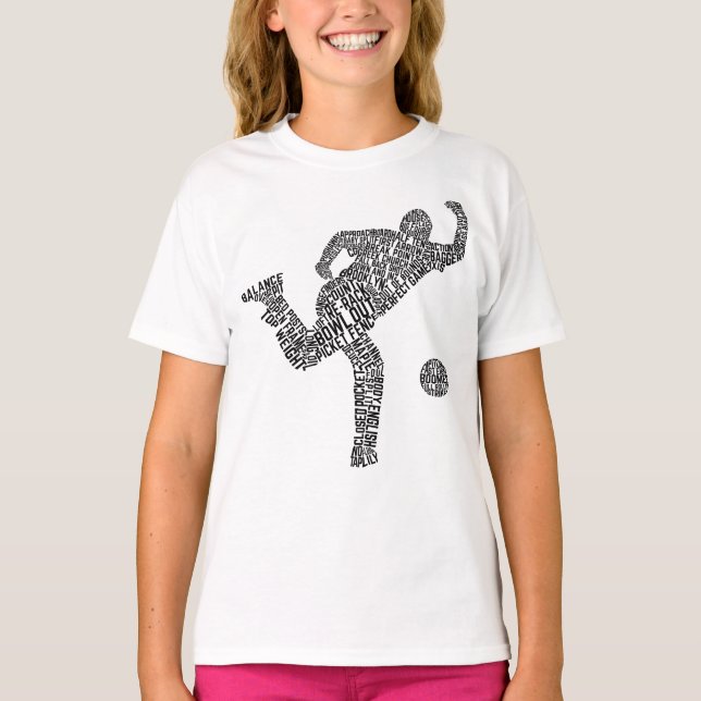 Camiseta Bowler Word Art, Bowler Wordle (Anverso)