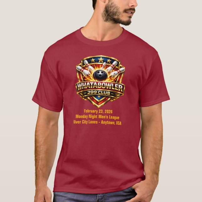 Camiseta Bowling 299 Shirt – One Pin Short Heartbreaking (Anverso)