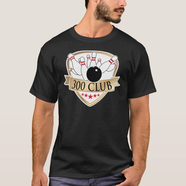 Camiseta Bowling 300 Club - Perfect Game Logo  Graphic   (Anverso)
