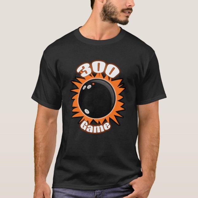 Camiseta Bowling 300 Game & 800 Series, con Date, (Anverso)