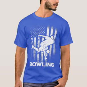 Camiseta Bowling American Flag Bowling Team Bowling Flag Bo