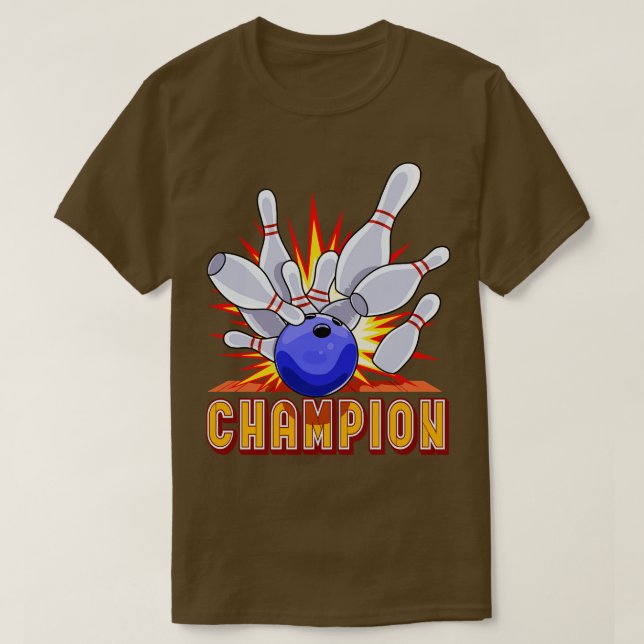 Camiseta Bowling Ball Champion Bowler  (Diseño del anverso)