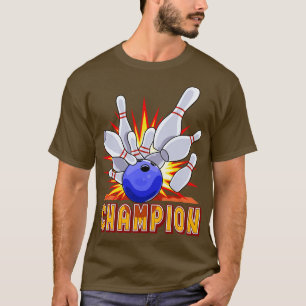 Camiseta Bowling Ball Champion Bowler 