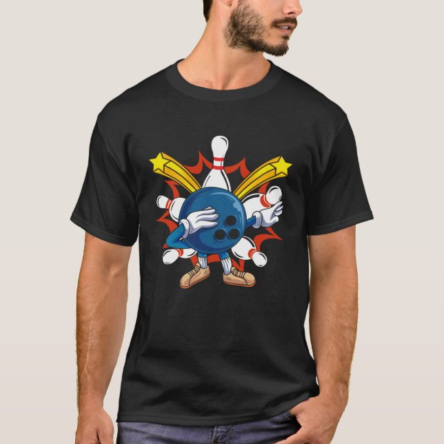 Camiseta Bowling Ball Dabbing Bowling Players &  Bowling (Anverso)