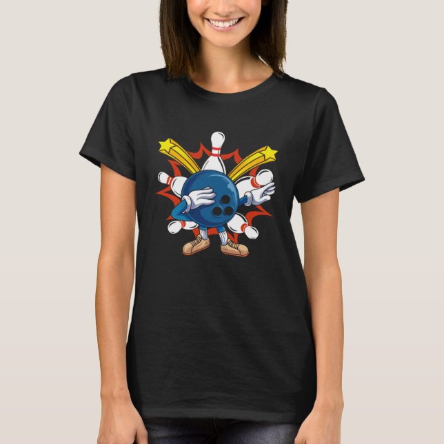 Camiseta Bowling Ball Dabbing Bowling Players &  Bowling (Anverso)