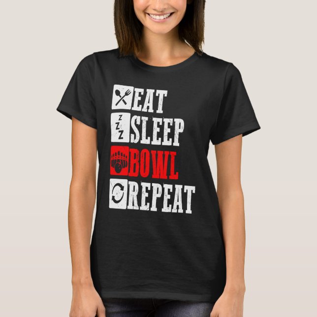 Camiseta Bowling Ball Pin Bowler Strike Bowling Fanatic Bow (Anverso)