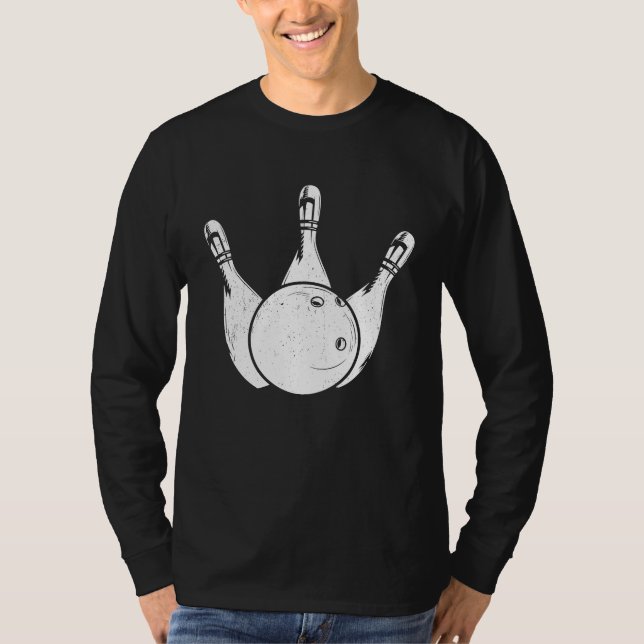 Camiseta Bowling Ball Pin Bowler Strike Bowling Legend Bowl (Anverso)