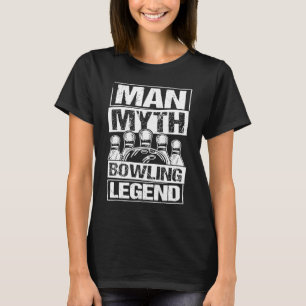 Camiseta Bowling Ball Pin Bowler Strike Bowling Legend Bowl