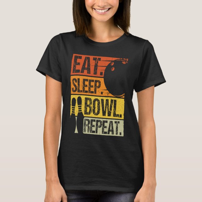 Camiseta Bowling Ball Pin Bowler Strike Bowling Team Bowlin (Anverso)