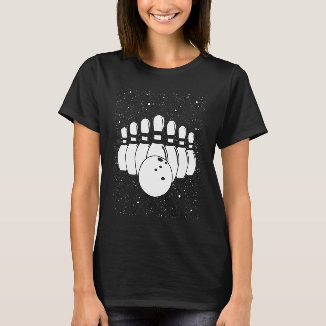 Camiseta Bowling Ball Pin Bowler Strike Bowling Team Bowlin (Anverso)