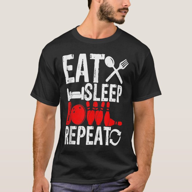 Camiseta Bowling Ball Pin Bowler Strike Team Bowling (Anverso)