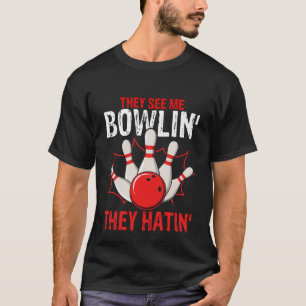 Camiseta Bowling Ball Pin Bowler Strike Team Bowling