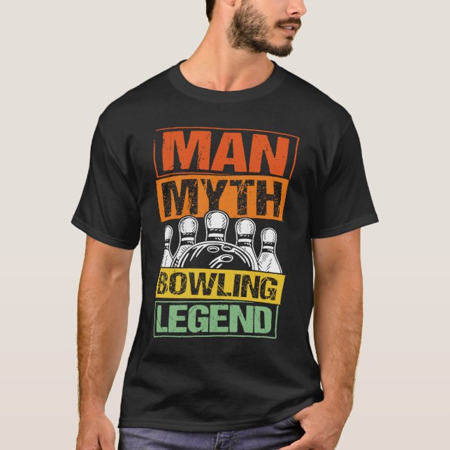 Camiseta Bowling Ball Pin Bowler Strike Team Bowling Alley  (Anverso)