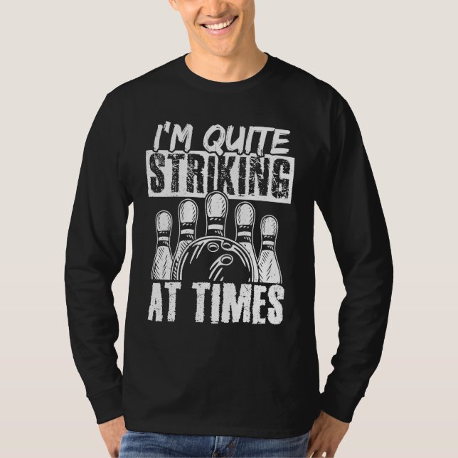Camiseta Bowling Ball Pin Bowler Strike Team Bowling Alley  (Anverso)