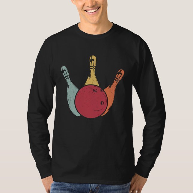 Camiseta Bowling Ball Pins Bowler Strike Bowling Legend Bow (Anverso)