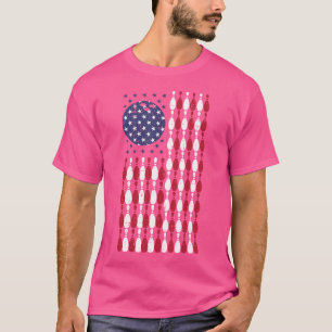 Camiseta Bowling Bandera Estadounidense 4 De Julio Patrióti