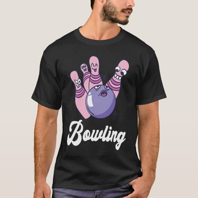 Camiseta Bowling Bowler Funny Bowling Bowling Pin Strike Bo (Anverso)