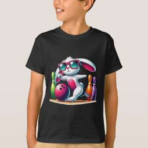 Camiseta Bowling Byll y Pins Bunny Ear Egg Hunting Pascua