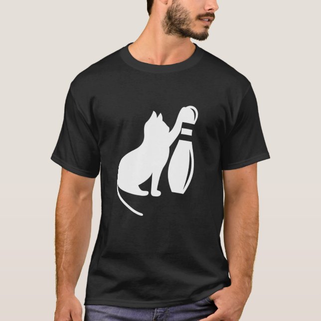 Camiseta Bowling Cat Cute Bowler Jugador (Anverso)