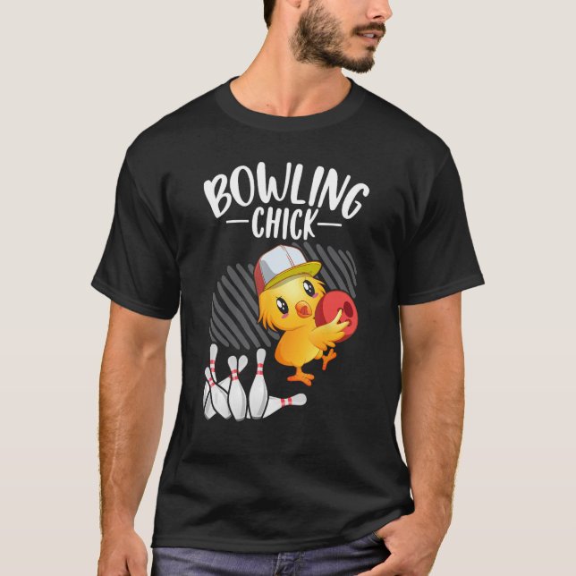 Camiseta Bowling Chick Bowling Jugadora Bowler Chicas (Anverso)