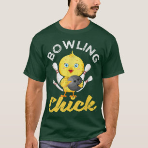 Camiseta Bowling Chick Funny Bowlers Women Cute Bowler Spor