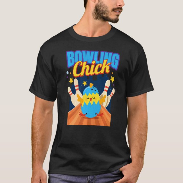 Camiseta Bowling Chick I Bowling Pin Skittles Bowling Club (Anverso)