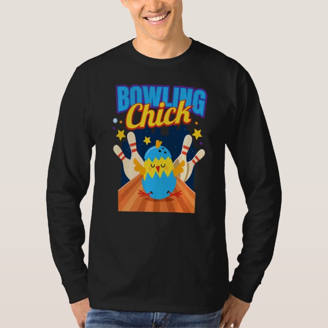 Camiseta Bowling Chick I Bowling Pin Skittles Bowling Club (Anverso)