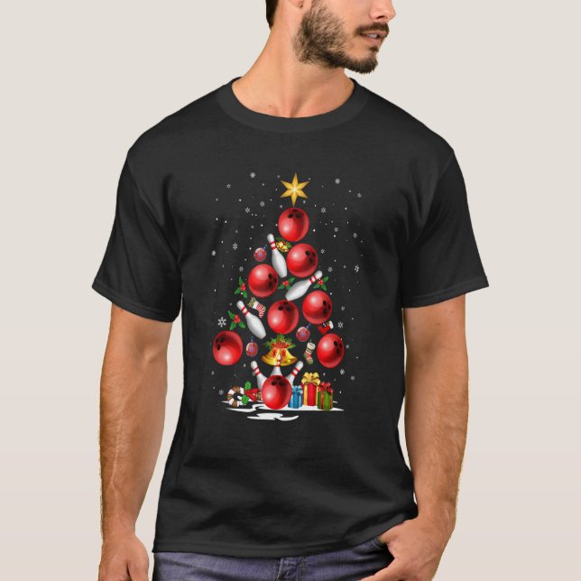 Camiseta Bowling Christmas Tree Light Xmas (Anverso)