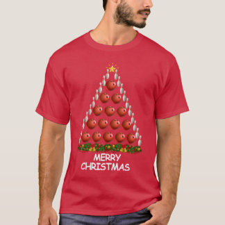 Camiseta Bowling Christmasree Merry Christmas boy