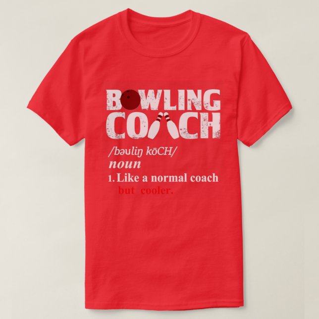 Camiseta Bowling Coach bowling bolos hombres bowling T (Diseño del anverso)