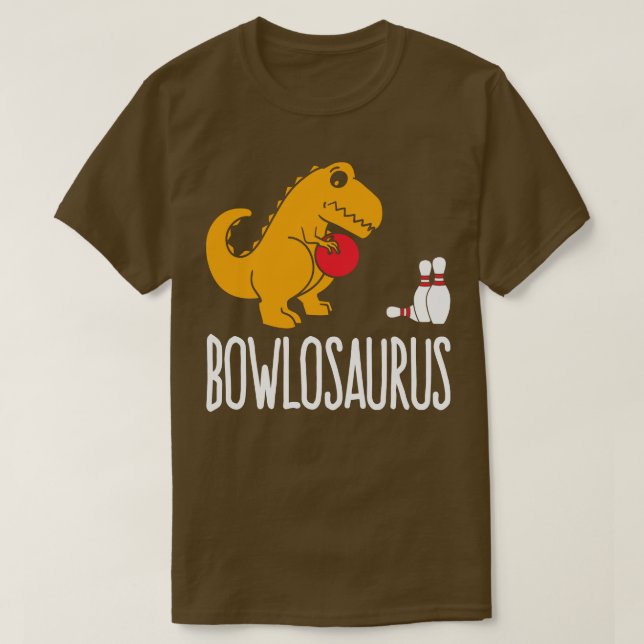 Camiseta Bowling Dinosaur Bowlosaurus (Diseño del anverso)